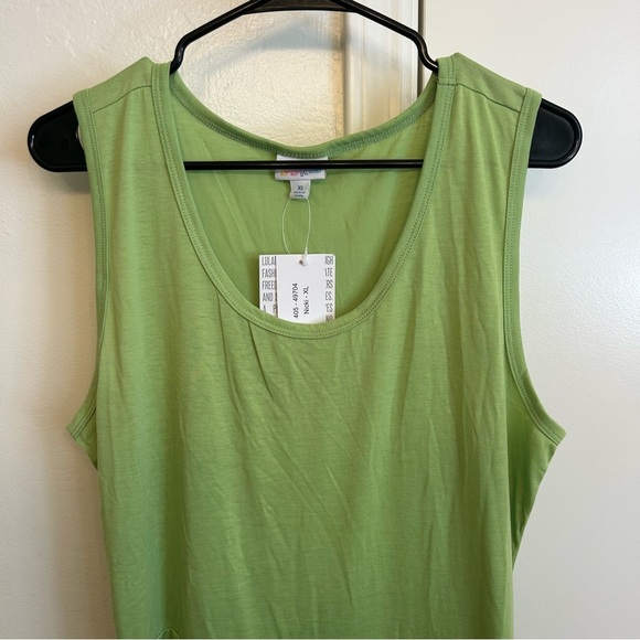 NWT LuLaRoe Green Nikki Dress Sleeveless A-Line Scoop Neck with Pockets Size XL - Picture 2 of 9